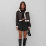 Jacket Δερματίνη με Γούνα 3009 - Καφέ