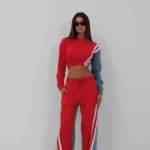 Σετ Φόρμα/Crop Top 3014 - Κόκκινο